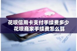 花呗商家手续费2023(花呗商家手续费1000块钱要多少)