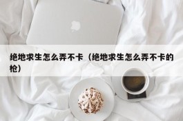 绝地求生怎么弄不卡（绝地求生怎么弄不卡的枪）