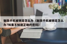 魅族手机被锁定怎么办（魅族手机被锁定怎么办?如果不知道正确的密码）