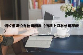 蚂蚁借呗没有信用额度（借呗上没有信用额度）