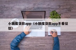 小额度贷款app（小额度贷款app不看征信）