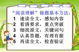 小学语文阅读方法(小学语文阅读方法归纳PPT)