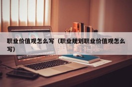 职业价值观怎么写（职业规划职业价值观怎么写）