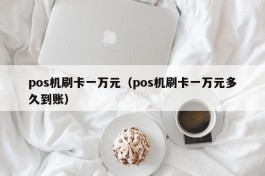 pos机刷卡一万元（pos机刷卡一万元多久到账）