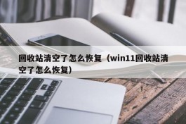 回收站清空了怎么恢复（win11回收站清空了怎么恢复）