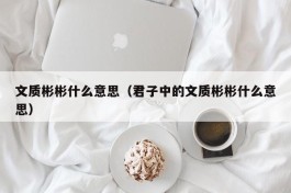 文质彬彬什么意思（君子中的文质彬彬什么意思）