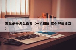 双显示器怎么设置（一机双屏 每个屏幕独立）