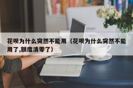 花呗为什么突然不能用（花呗为什么突然不能用了,额度清零了）