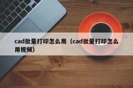 cad批量打印怎么用（cad批量打印怎么用视频）