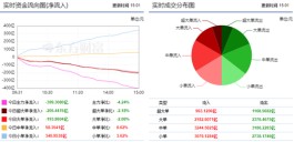 市场窄幅震荡调整 399亿主力资金呈现出逃!