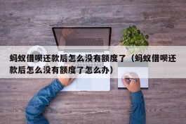 蚂蚁借呗还款后怎么没有额度了（蚂蚁借呗还款后怎么没有额度了怎么办）