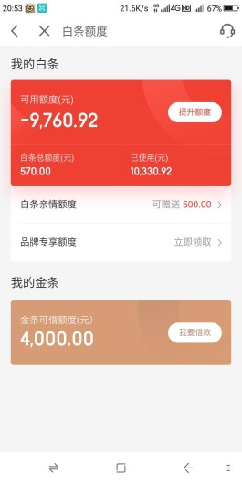 京东白条额度变成负数了(京东白条额度变成负的)