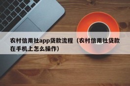 农村信用社app贷款流程（农村信用社贷款在手机上怎么操作）