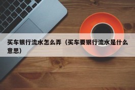 买车银行流水怎么弄（买车要银行流水是什么意思）