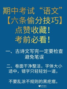 语文考试技巧(语文考试技巧分析)