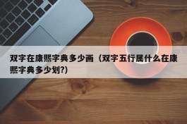 双字在康熙字典多少画（双字五行属什么在康熙字典多少划?）