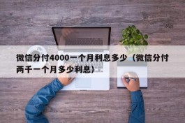 微信分付4000一个月利息多少（微信分付两千一个月多少利息）