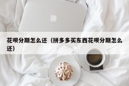 花呗分期怎么还（拼多多买东西花呗分期怎么还）