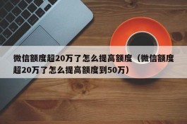 微信额度超20万了怎么提高额度（微信额度超20万了怎么提高额度到50万）