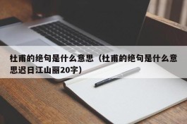 杜甫的绝句是什么意思（杜甫的绝句是什么意思迟日江山丽20字）