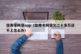 信用卡网贷app（信用卡网贷欠二十多万还不上怎么办）