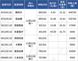 下周8只新股可申购 新龙头来了！业务很神秘