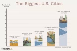 美国人口最多的 2 个城市