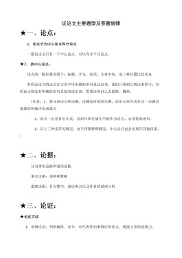 议论文答题技巧(初三语文议论文答题技巧)