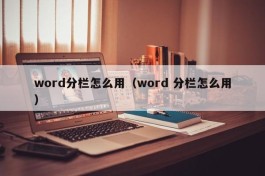 word分栏怎么用（word 分栏怎么用）