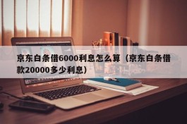 京东白条借6000利息怎么算（京东白条借款20000多少利息）