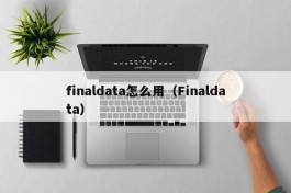 finaldata怎么用（Finaldata）