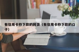 有信用卡秒下款的网贷（有信用卡秒下款的口子）