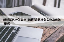 新鲜紫苏叶怎么吃（新鲜紫苏叶怎么吃止咳效果好）