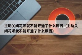 主动关闭花呗就不能开通了什么原因（主动关闭花呗就不能开通了什么原因）