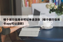 哪个银行信用卡可以申请贷款（哪个银行信用卡app可以贷款）