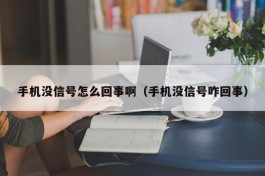 手机没信号怎么回事啊（手机没信号咋回事）