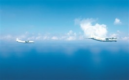 双鹰砺翅啸海空