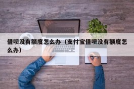 借呗没有额度怎么办（支付宝借呗没有额度怎么办）