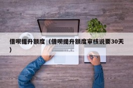 借呗提升额度（借呗提升额度审核说要30天）