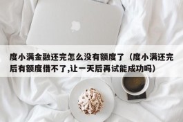 度小满金融还完怎么没有额度了（度小满还完后有额度借不了,让一天后再试能成功吗）