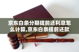 京东白条提前一次性还清步骤(京东白条怎样提前还款一次还完)