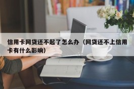 信用卡网贷还不起了怎么办（网贷还不上信用卡有什么影响）