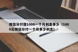 微信分付借1000一个月利息多少（1000元微信分付一个月多少利息）