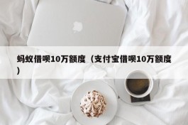 蚂蚁借呗10万额度（支付宝借呗10万额度）