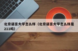 北京语言大学怎么样（北京语言大学怎么样是211吗）