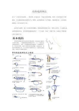 绑鱼线的方法图解(绑鱼线鱼钩的方法)