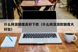 什么网贷额度高好下款（什么网贷贷款额度大好批）