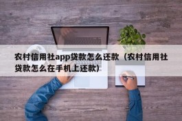 农村信用社app贷款怎么还款（农村信用社贷款怎么在手机上还款）