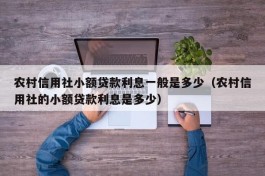 农村信用社小额贷款利息一般是多少（农村信用社的小额贷款利息是多少）