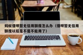 蚂蚁借呗暂无信用额度怎么办（借呗暂无信用额度以后是不是不能用了）